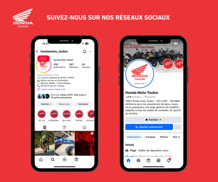 Restez connectés avec Honda Moto Toulon !